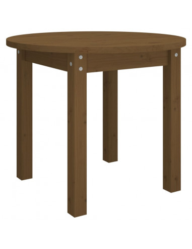 Tavolino da Salotto Miele Ø 55x45 cm in Legno Massello di Pino