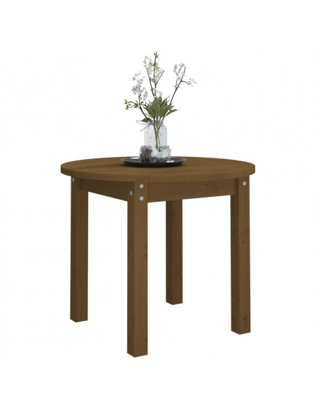 Tavolino da Salotto Miele Ø 55x45 cm in Legno Massello di Pino