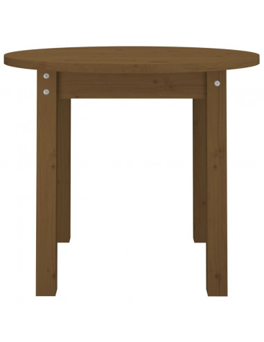 Tavolino da Salotto Miele Ø 55x45 cm in Legno Massello di Pino