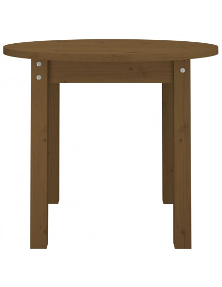 Tavolino da Salotto Miele Ø 55x45 cm in Legno Massello di Pino
