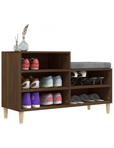 Scarpiera Rovere Marrone 102x36x60 cm in Legno Multistrato