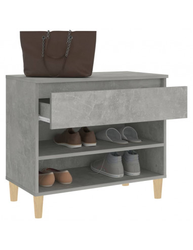 Scarpiera Grigio Cemento 70x36x60 cm in Legno Multistrato