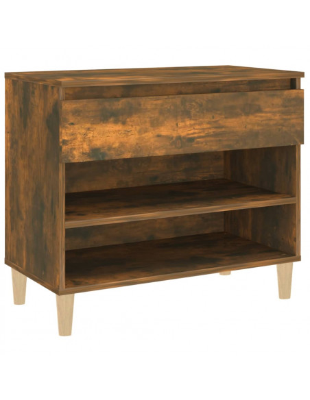 Scarpiera Rovere Fumo 70x36x60 cm in Legno Multistrato