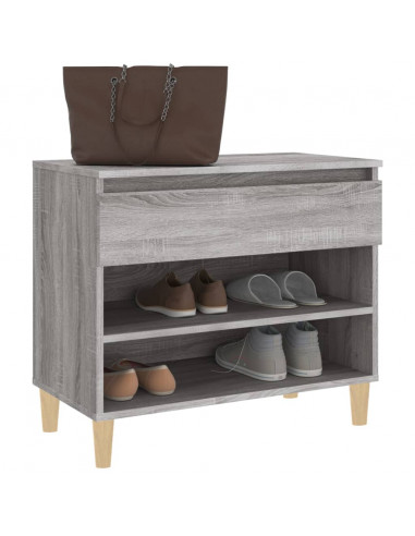 Scarpiera Grigio Sonoma 70x36x60 cm in Legno Multistrato