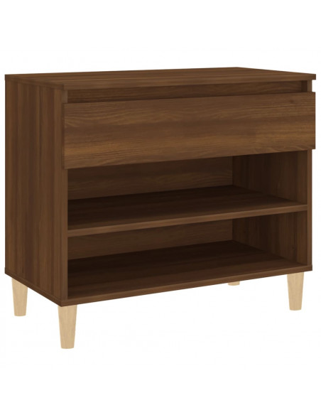 Scarpiera Rovere Marrone 70x36x60 cm in Legno Multistrato