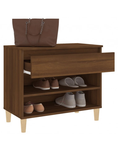 Scarpiera Rovere Marrone 70x36x60 cm in Legno Multistrato