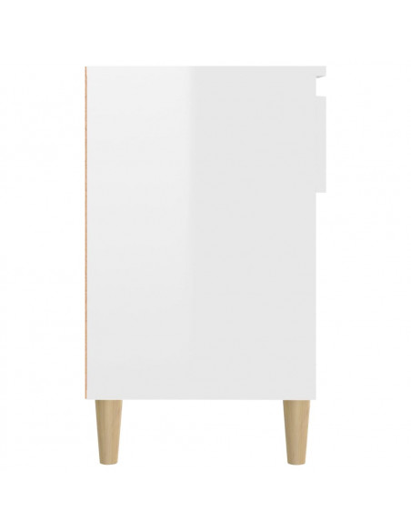 Scarpiera Bianco Lucido 102x36x60 cm in Legno Multistrato