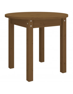 Tavolino da Salotto Miele Ø 45x40 cm in Legno Massello di Pino 2