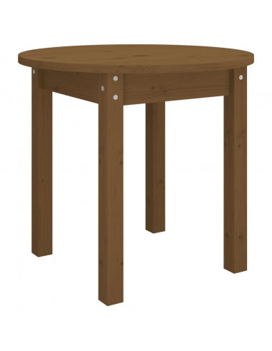 Tavolino da Salotto Miele Ø 45x40 cm in Legno Massello di Pino