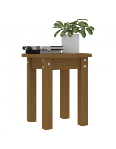 Tavolino da Salotto Miele Ø 35x35 cm in Legno Massello di Pino