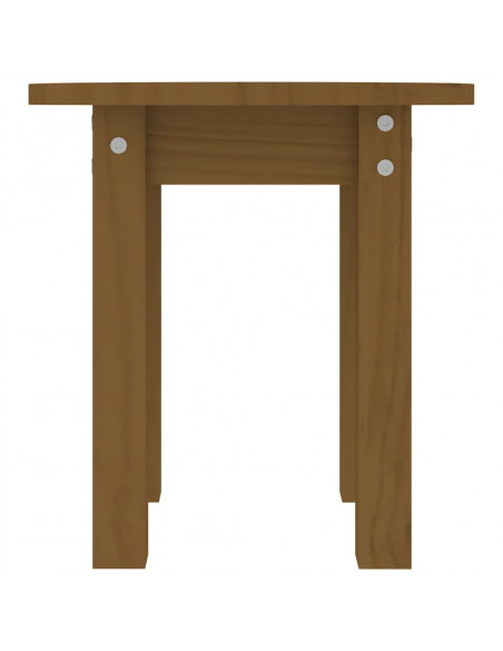 Tavolino da Salotto Miele Ø 35x35 cm in Legno Massello di Pino