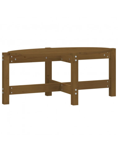 Tavolino da Salotto Miele 87x48x35 cm in Legno Massello di Pino