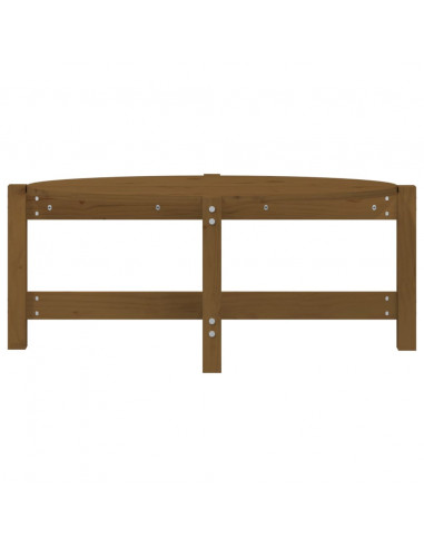 Tavolino da Salotto Miele 87x48x35 cm in Legno Massello di Pino