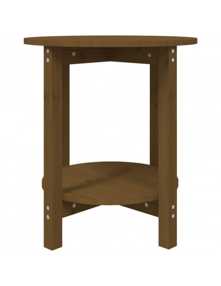 Tavolino da Salotto Miele Ø 55x60 cm in Legno Massello di Pino
