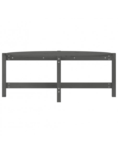 Tavolino da Salotto Grigio 118x63x45 cm Legno Massello di Pino