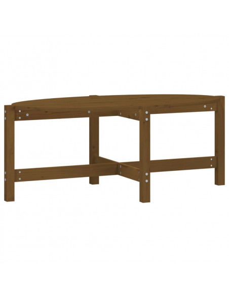 Tavolino da Salotto Miele 118x63x45cm in Legno Massello di Pino