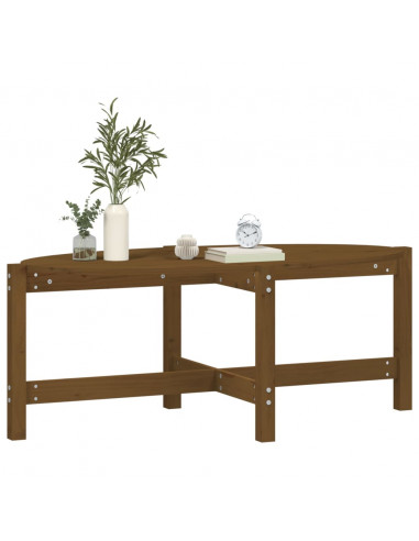 Tavolino da Salotto Miele 118x63x45cm in Legno Massello di Pino