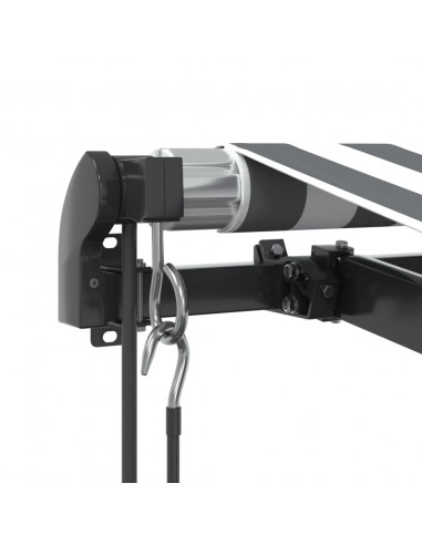 Tenda Retrattile Automatica LED Antracite e Bianco 450x300 cm