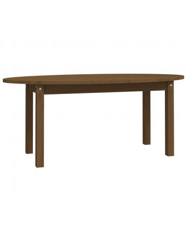 Tavolino da Salotto Miele 110x55x45 cm Legno Massello di Pino
