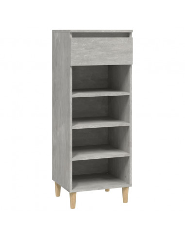 Scarpiera Grigio Cemento 40x36x105 cm in Legno Multistrato