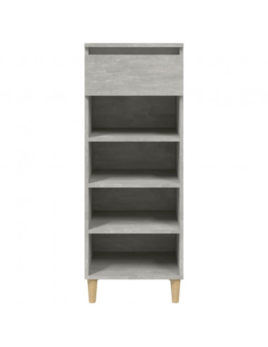 Scarpiera Grigio Cemento 40x36x105 cm in Legno Multistrato