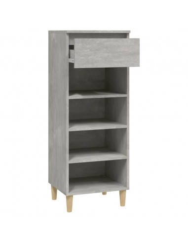 Scarpiera Grigio Cemento 40x36x105 cm in Legno Multistrato