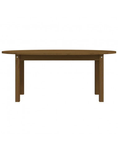 Tavolino da Salotto Miele 110x55x45 cm Legno Massello di Pino
