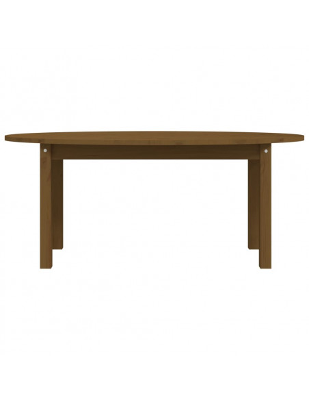 Tavolino da Salotto Miele 110x55x45 cm Legno Massello di Pino