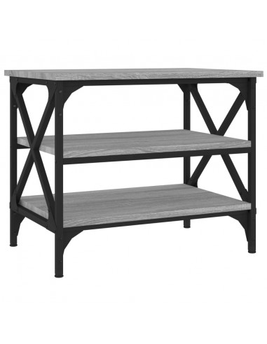 Tavolino Grigio Sonoma 55x38x45 cm in Legno Multistrato