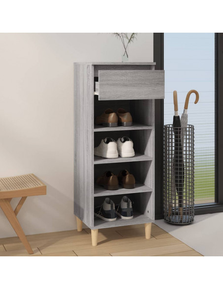 Scarpiera Grigio Sonoma 40x36x105 cm in Legno Multistrato