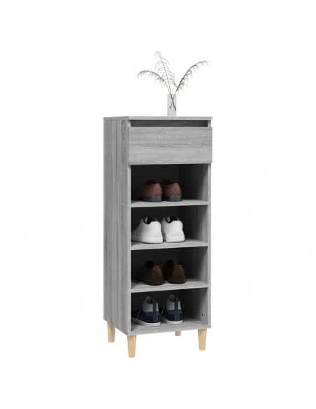 Scarpiera Grigio Sonoma 40x36x105 cm in Legno Multistrato