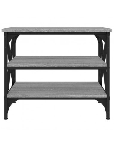 Tavolino Grigio Sonoma 55x38x45 cm in Legno Multistrato