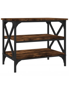 Tavolino da Salotto Rovere Fumo 55x38x45 cm Legno Multistrato 2