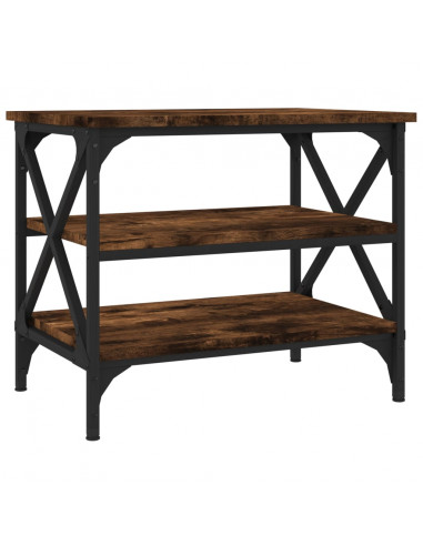 Tavolino da Salotto Rovere Fumo 55x38x45 cm Legno Multistrato