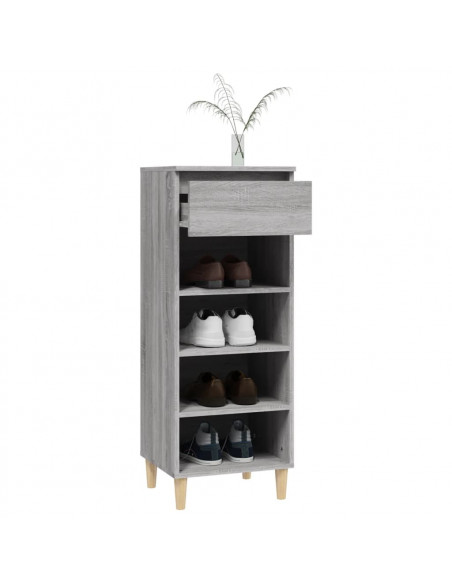 Scarpiera Grigio Sonoma 40x36x105 cm in Legno Multistrato