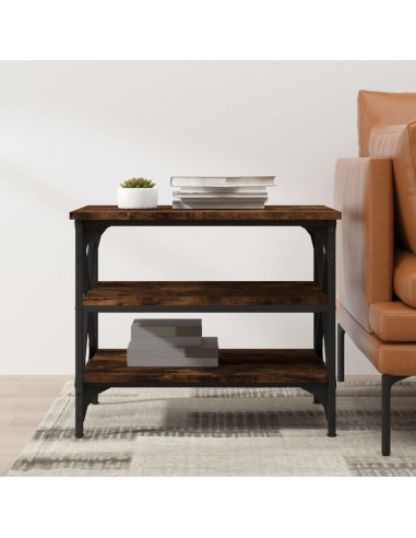 Tavolino da Salotto Rovere Fumo 55x38x45 cm Legno Multistrato