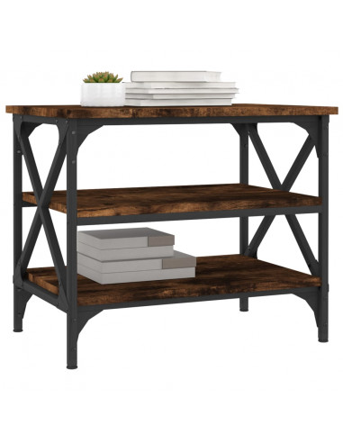 Tavolino da Salotto Rovere Fumo 55x38x45 cm Legno Multistrato