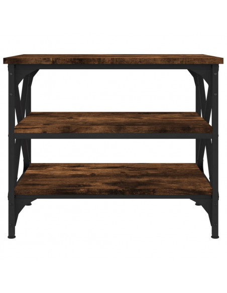Tavolino da Salotto Rovere Fumo 55x38x45 cm Legno Multistrato