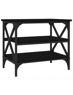 Tavolino Nero 55x38x45 cm in Legno Multistrato 2