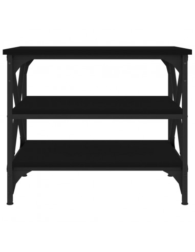 Tavolino Nero 55x38x45 cm in Legno Multistrato