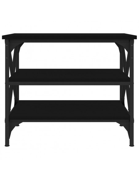 Tavolino Nero 55x38x45 cm in Legno Multistrato