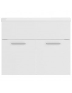 Mobile Bagno con Lavabo Integrato Bianco in Truciolato 2