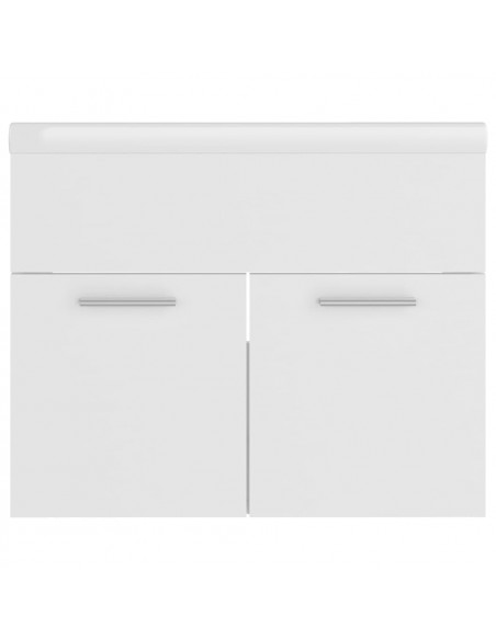 Mobile Bagno con Lavabo Integrato Bianco in Truciolato