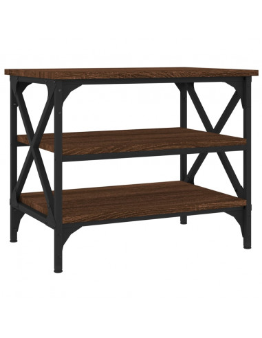 Tavolino Rovere Marrone 55x38x45 cm in Legno Multistrato