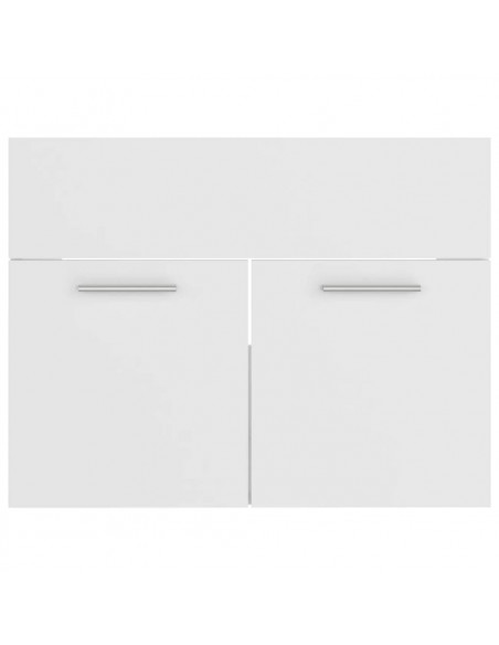 Mobile Bagno con Lavabo Integrato Bianco in Truciolato