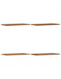 Mensole a Parete 4 pz Legno Antico 60x30x1,5 cm in Truciolato 2