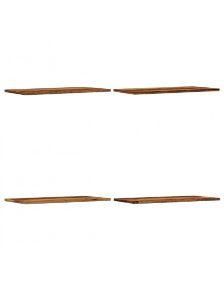 Mensole a Parete 4 pz Legno Antico 60x30x1,5 cm in Truciolato