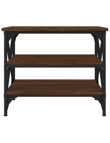 Tavolino Rovere Marrone 55x38x45 cm in Legno Multistrato