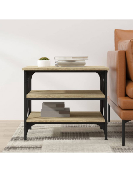 Tavolino Rovere Sonoma 55x38x45 cm in Legno Multistrato