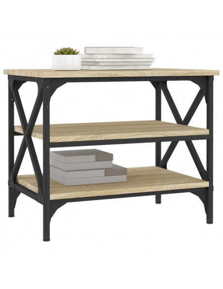 Tavolino Rovere Sonoma 55x38x45 cm in Legno Multistrato